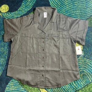 Women's Classic Gray Button Down Shirt